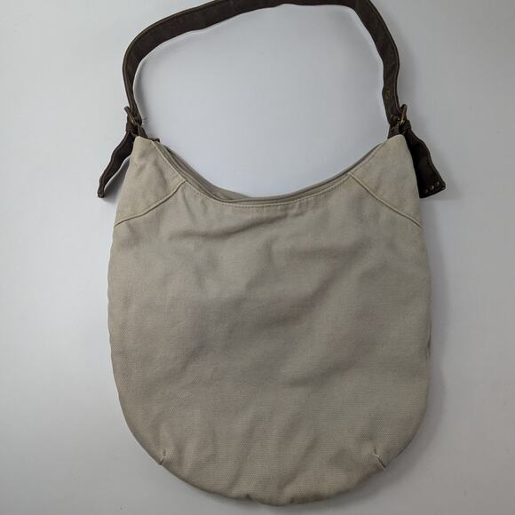 Disney Tinkerbell Shoulder Bag Purse Tote Fab Starpoint New York Canvas Brown - Picture 6 of 15